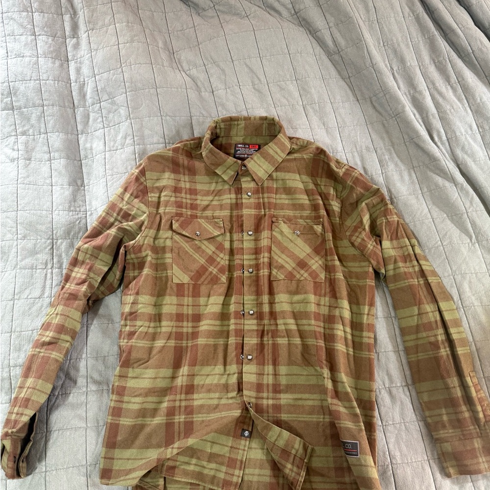 Troll Co. Plaid Flannel Button-Up Shirt